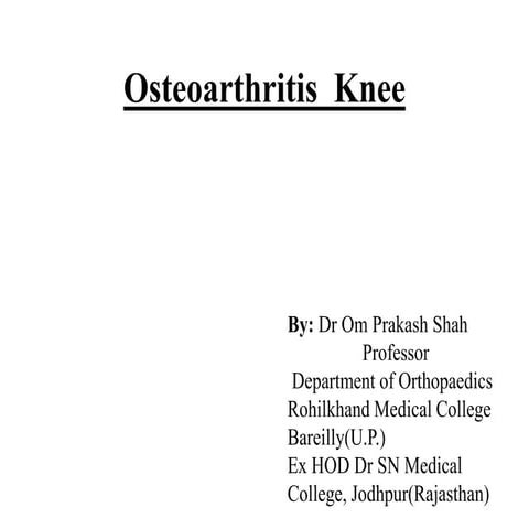 Osteoarthritis  knee