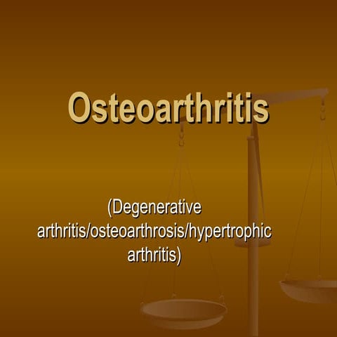 Osteoarthritis ppt