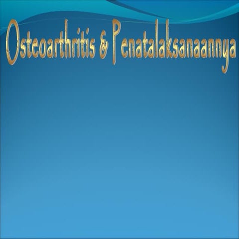 Osteo artritis