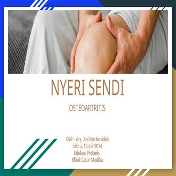 PENYULUHAN PROLANIS MENGENAI OSTEOARTHRITIS