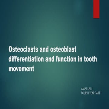 Osteoclast and Osteoblast Roles in Bone Remodeling and Orthodontic ...