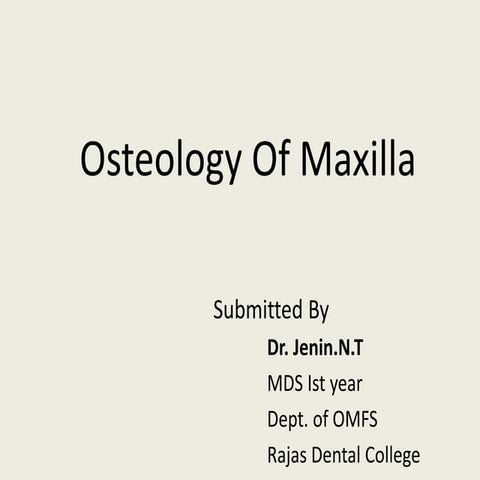 Osteology of Maxilla