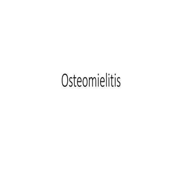 Osteomielitis en pediatria