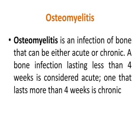 Osteomyelitis