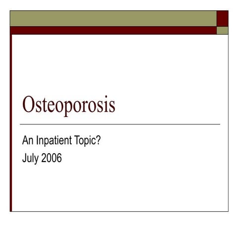 Management of osteoporosis | PPT