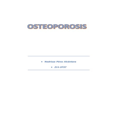 OSTEOPOROSIS