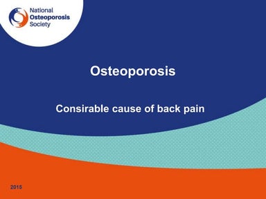 Osteoporotic back pain