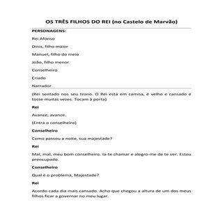 Os três filhos do rei (texto)