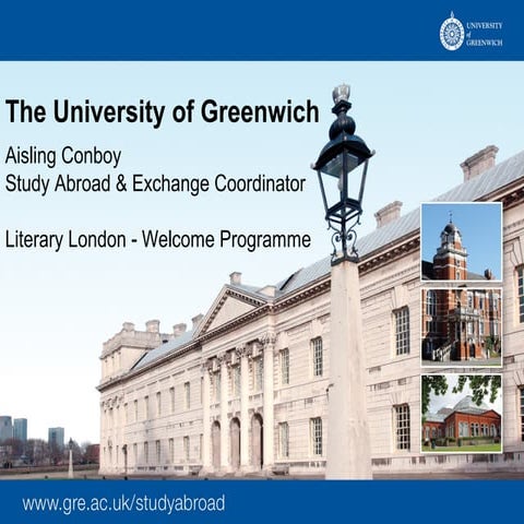 'Literary London' Ohio State University- University of Greenwich Induction