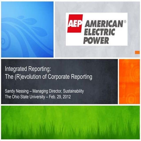 Integrated Reporting: The (R)evolution of Corporate Reporting 