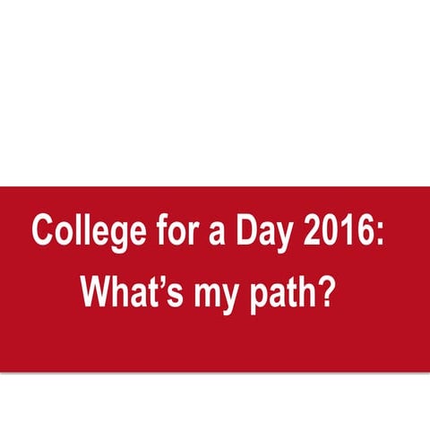 College for a Day ppt