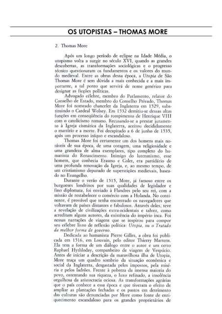 Os utopistas thomas more