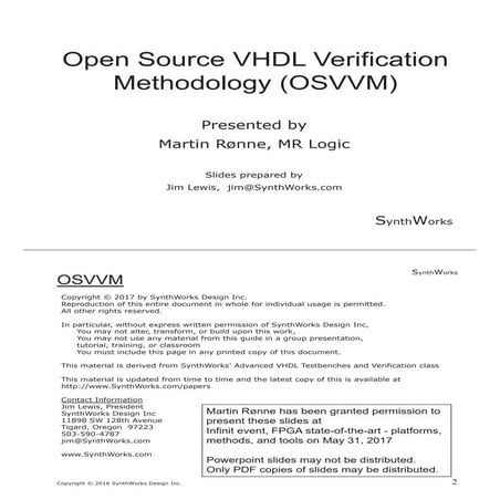 Verifikation - Metoder og Libraries