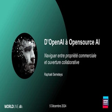 Open Source Experience 2024 - D'OpenAI à Opensource AI | PDF