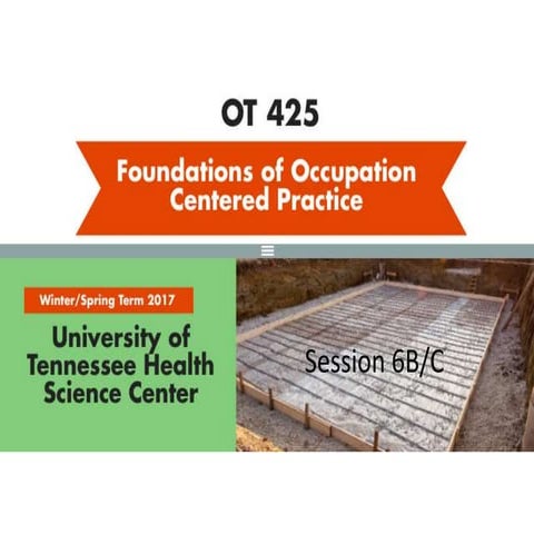 OT 425 Session 6B-C 2017