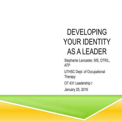 Developing Your Identity as a Leader