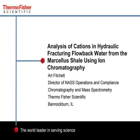 Analysis of Cations in Hydraulic Fracturing Flowback Water from the Marcellus...