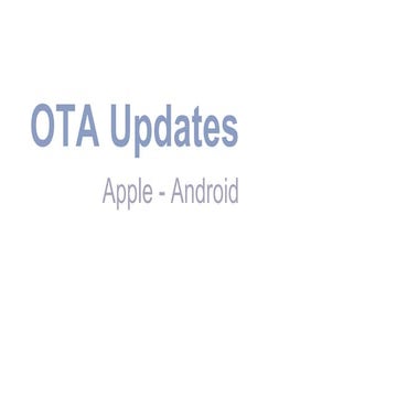OTA updates