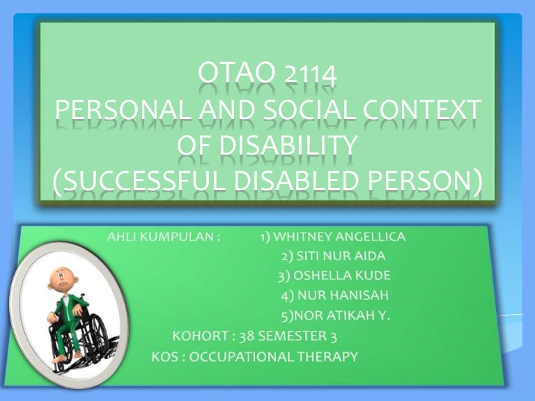 occupational therapy for disabled person