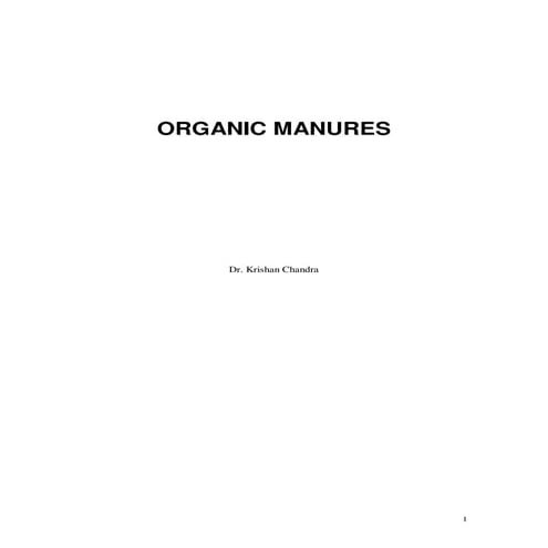 Organic Manures