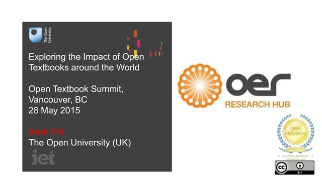 Exploring the Impact of Open Textbooks Around the World