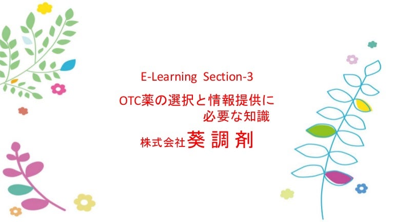 E Learning Section 3