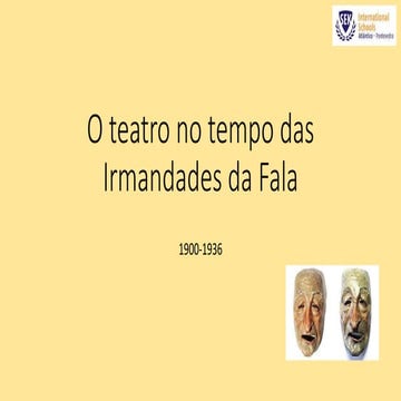 O teatro no tempo das if