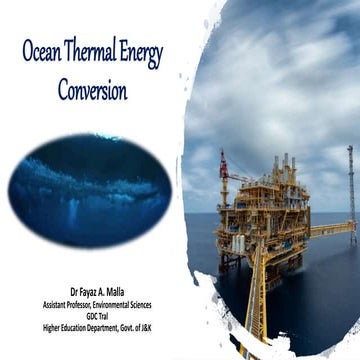 Ocean Thermal Energy Conversion