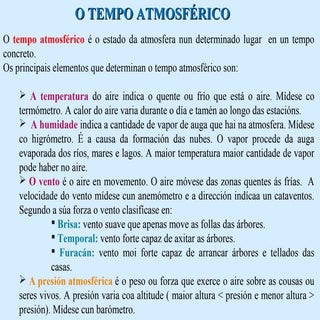 O tempo atmosférico