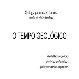 O tempo geológico