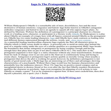 Othello Essays Iago