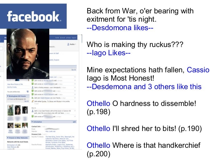 Othello facebook student work