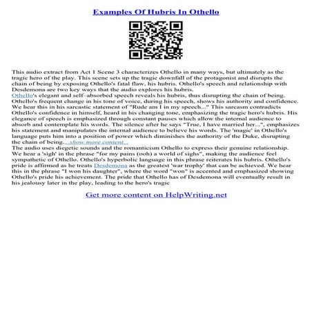 Othello Literary Essay