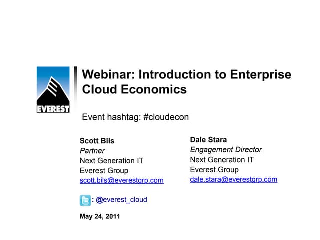 Introduction to Enterprise Cloud Economics