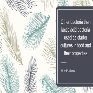 Other bacteria in food industry
