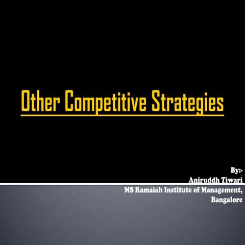 Other competitive strategies
