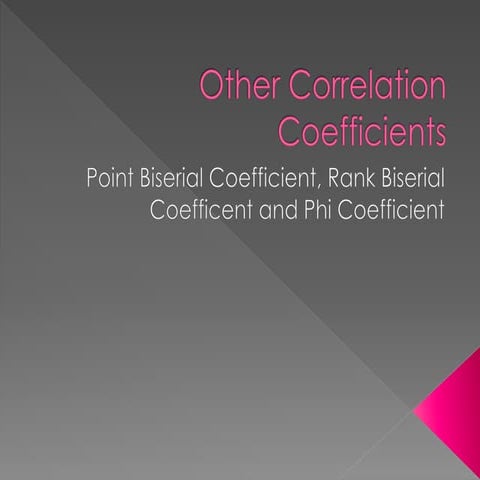 Other correlation coefficients