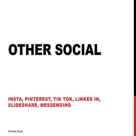 Instagram, Tik Tok, Pinterest, Linked In, Messenging: Social media at the int...