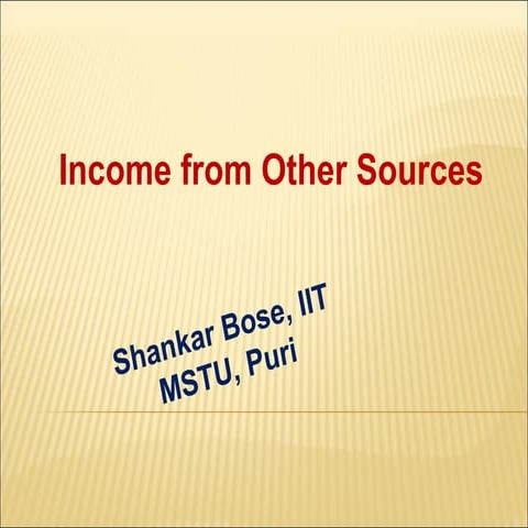 Income from other source.bose
