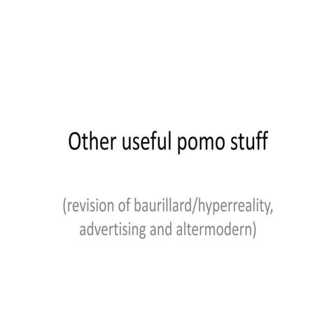 Other useful pomo stuff