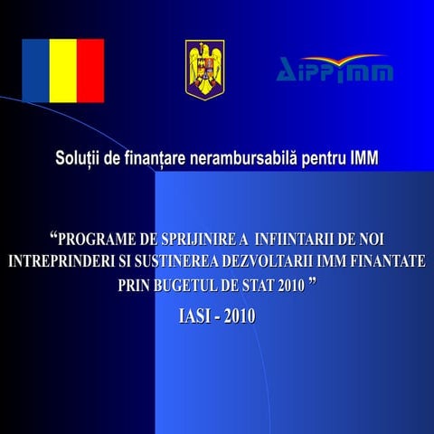 Soluţii de finanţare nerambursabilă pentru IMM-uri-19mar2010