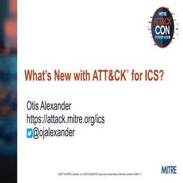 What's New with ATTACK for ICS?