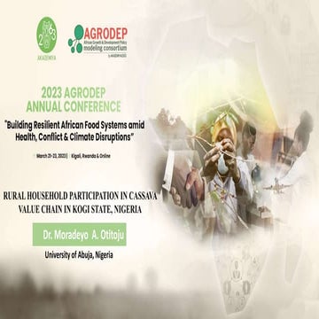 Dr. Otitoju, M. A._2023 AGRODEP Annual Conference