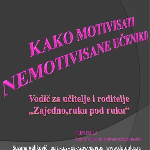 мOtivisanje ucenika za ucenje