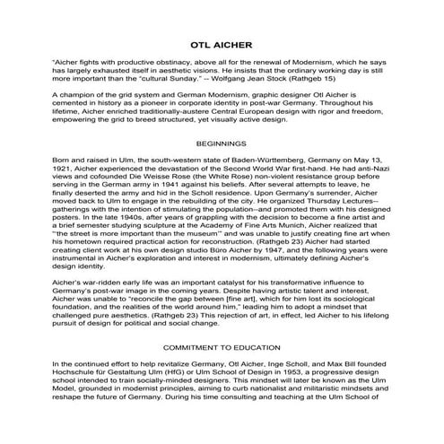 Otl aicher essay