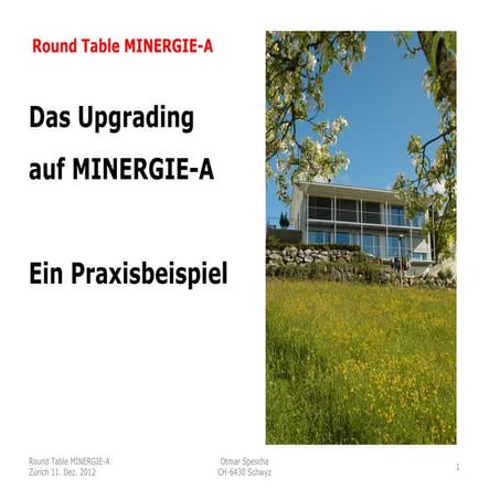 Das Upgrading auf MINERGIE-A