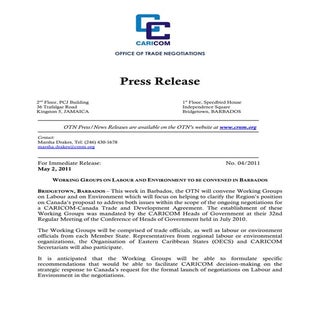 OTN - Press Release 1104 - Working ...