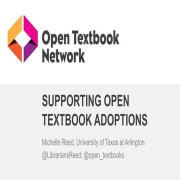Supporting Open Textbook Adoptions at Texas Tech University