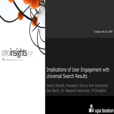 Implications of User Engagement with Universal Search Results