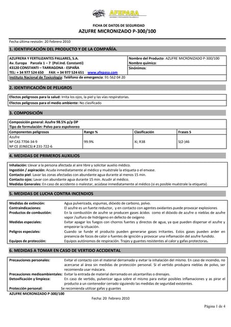 Ficha azufre micronizado